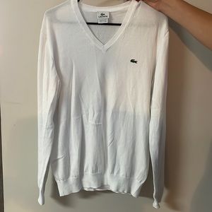 Lacoste sweater- white